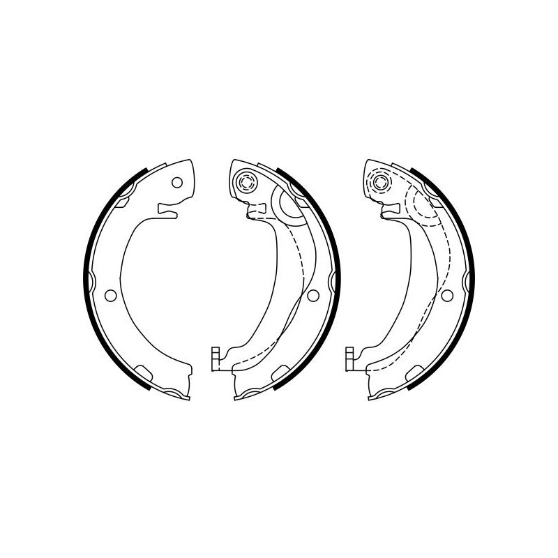 Jeu de mâchoires de frein (frein de stationnement) BOSCH