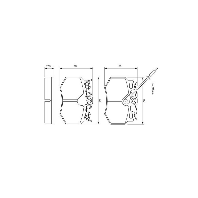 Jeu de quatre plaquettes de frein à disque BOSCH