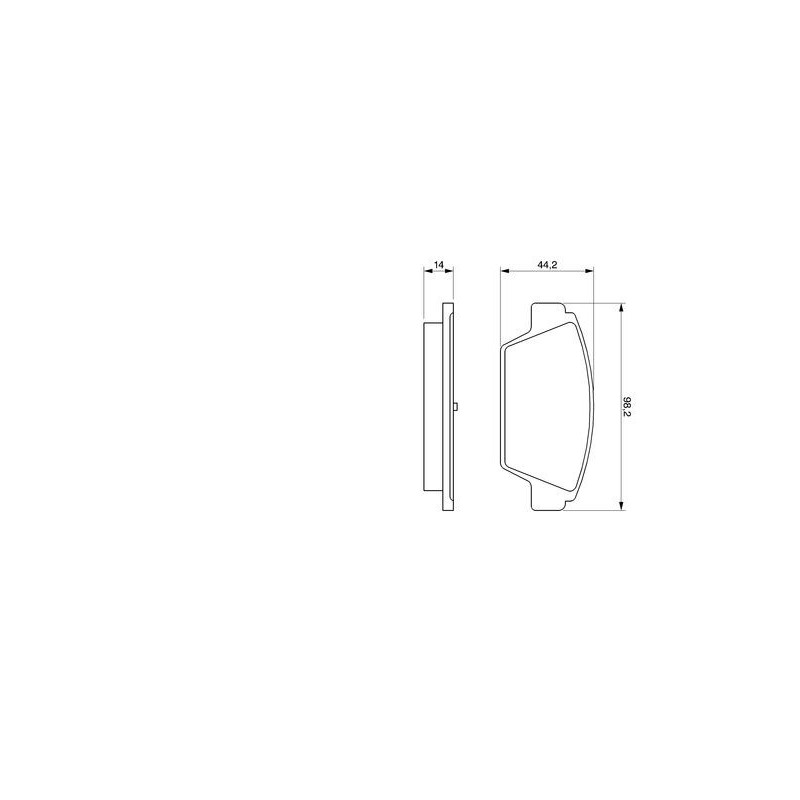 Jeu de quatre plaquettes de frein à disque BOSCH