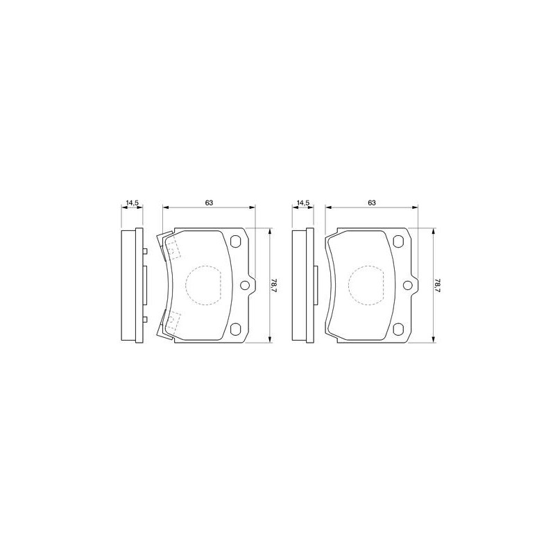 Jeu de quatre plaquettes de frein à disque BOSCH