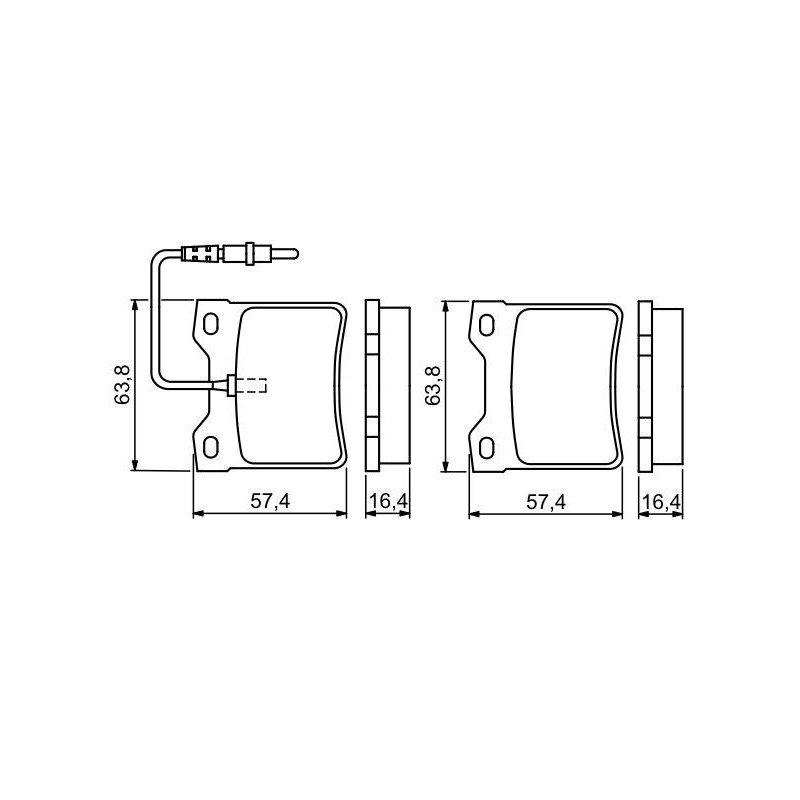 Jeu de quatre plaquettes de frein à disque BOSCH