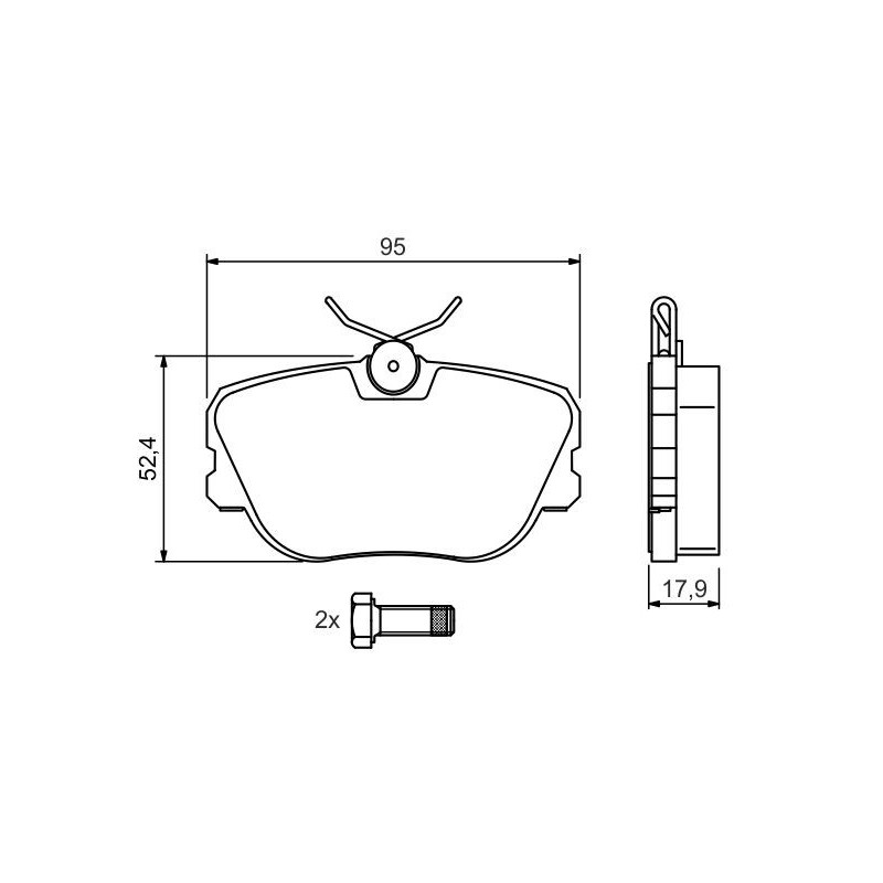 Jeu de quatre plaquettes de frein à disque BOSCH