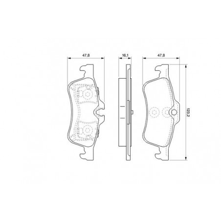 Jeu de quatre plaquettes de frein à disque BOSCH