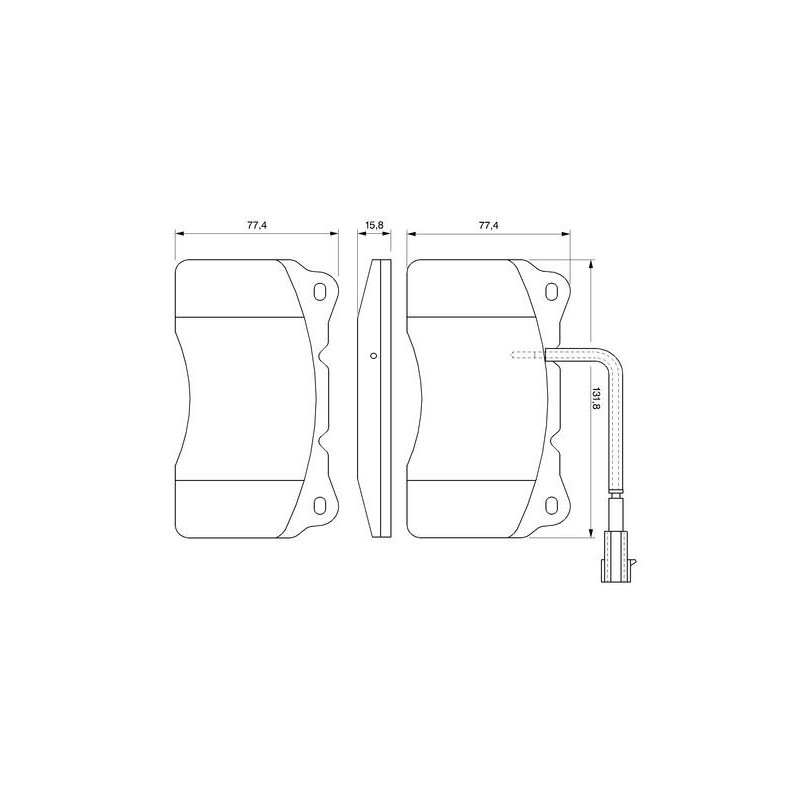 Jeu de quatre plaquettes de frein à disque BOSCH
