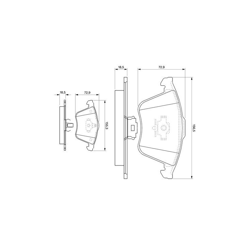Jeu de quatre plaquettes de frein à disque BOSCH
