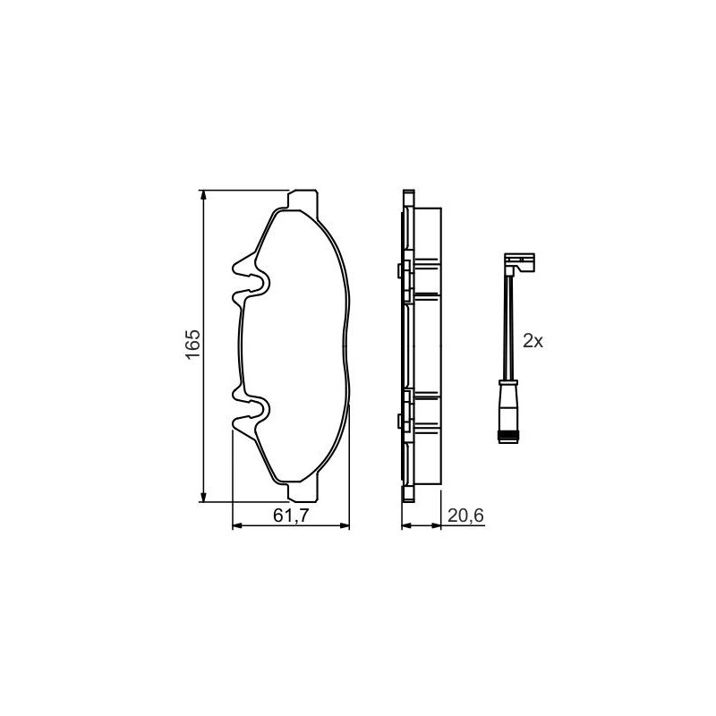 Jeu de quatre plaquettes de frein à disque BOSCH