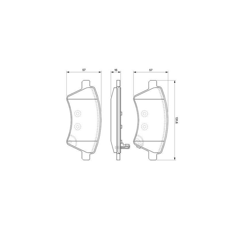Jeu de quatre plaquettes de frein à disque BOSCH