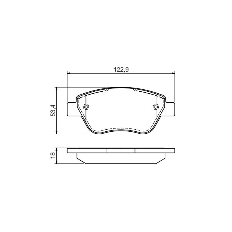 Jeu de quatre plaquettes de frein à disque BOSCH