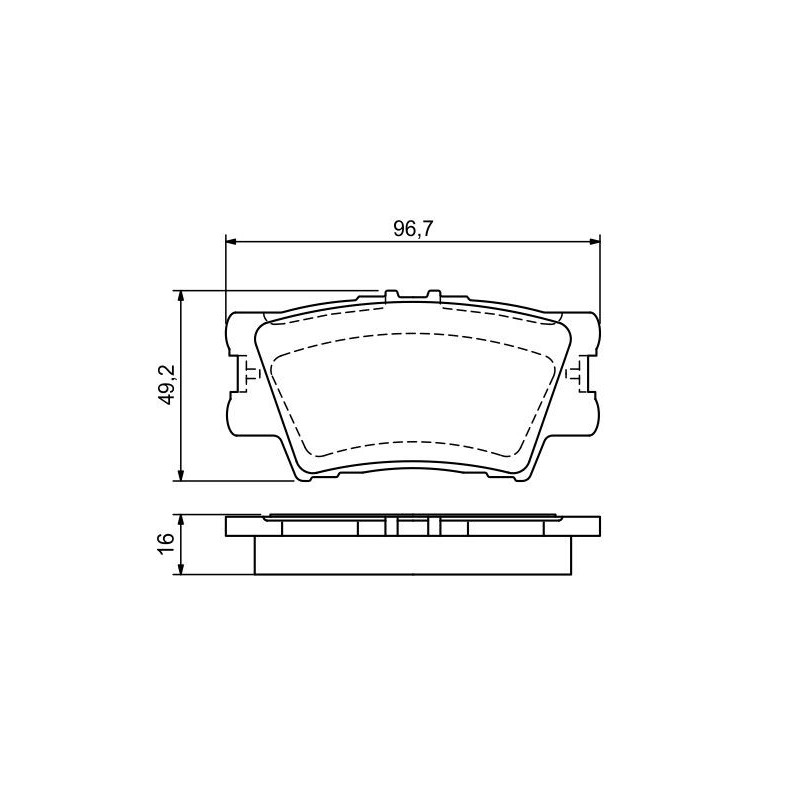 Jeu de quatre plaquettes de frein à disque BOSCH