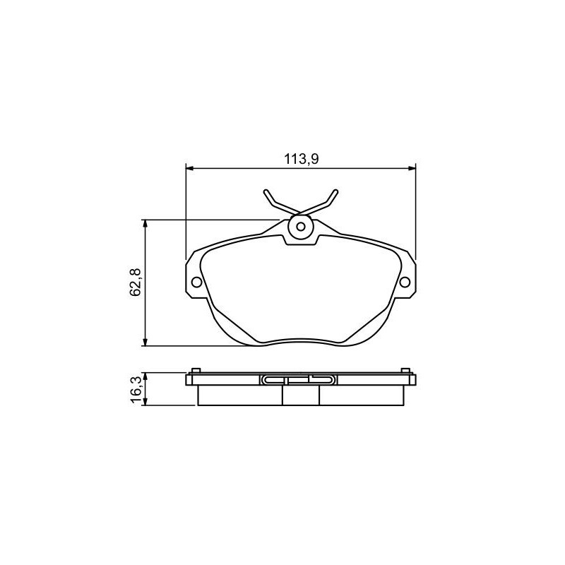 Jeu de quatre plaquettes de frein à disque BOSCH