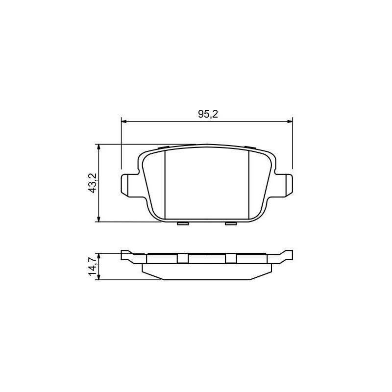 Jeu de quatre plaquettes de frein à disque BOSCH