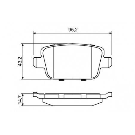 Jeu de quatre plaquettes de frein à disque BOSCH