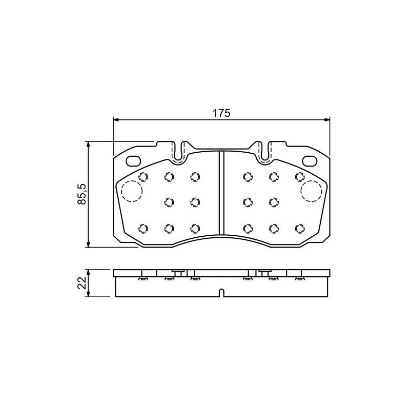 Jeu de quatre plaquettes de frein à disque BOSCH