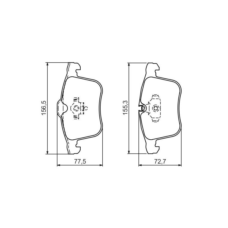 Jeu de quatre plaquettes de frein à disque BOSCH