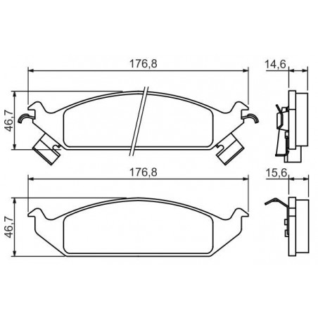 Jeu de quatre plaquettes de...