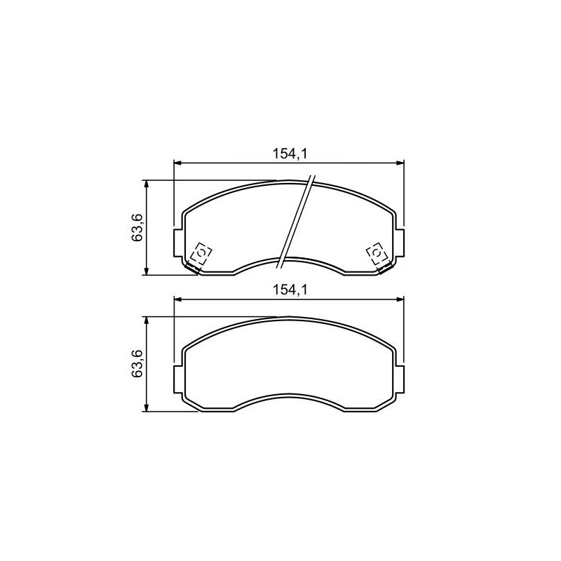 Jeu de quatre plaquettes de frein à disque BOSCH