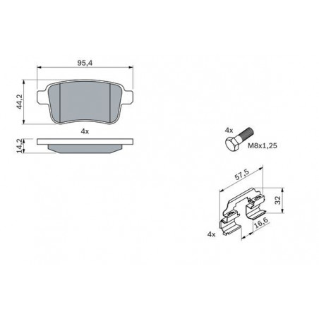 Jeu de quatre plaquettes de...