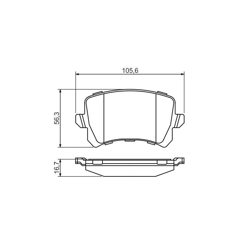 Jeu de quatre plaquettes de frein à disque BOSCH