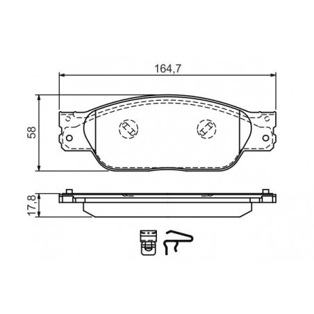 Jeu de quatre plaquettes de frein à disque BOSCH