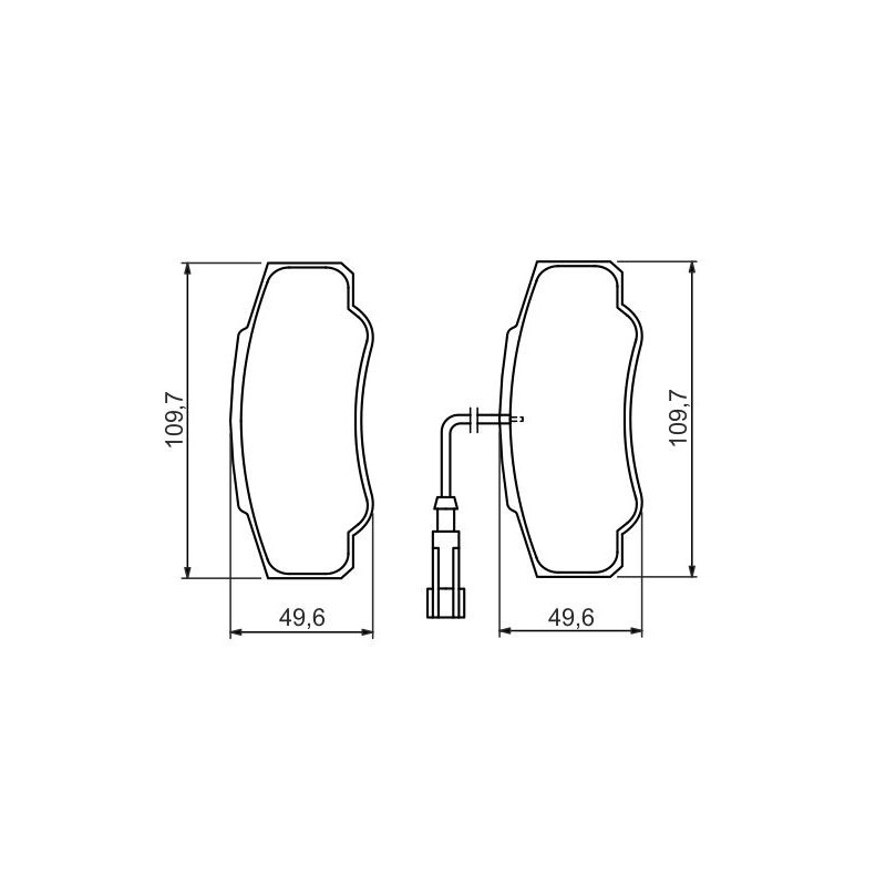 Jeu de quatre plaquettes de frein à disque BOSCH
