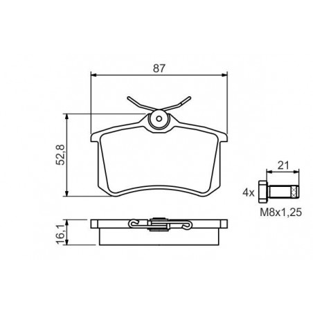 Jeu de quatre plaquettes de frein à disque BOSCH