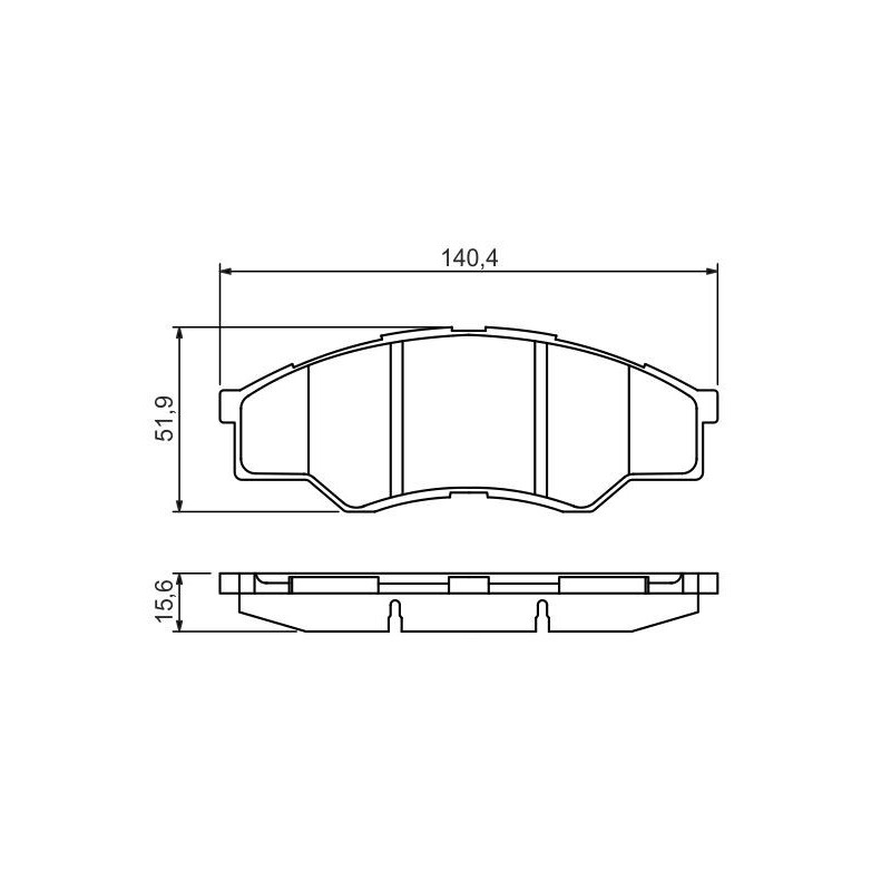 Jeu de quatre plaquettes de frein à disque BOSCH