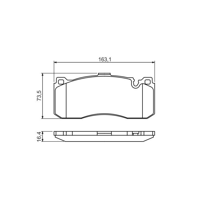 Jeu de quatre plaquettes de frein à disque BOSCH