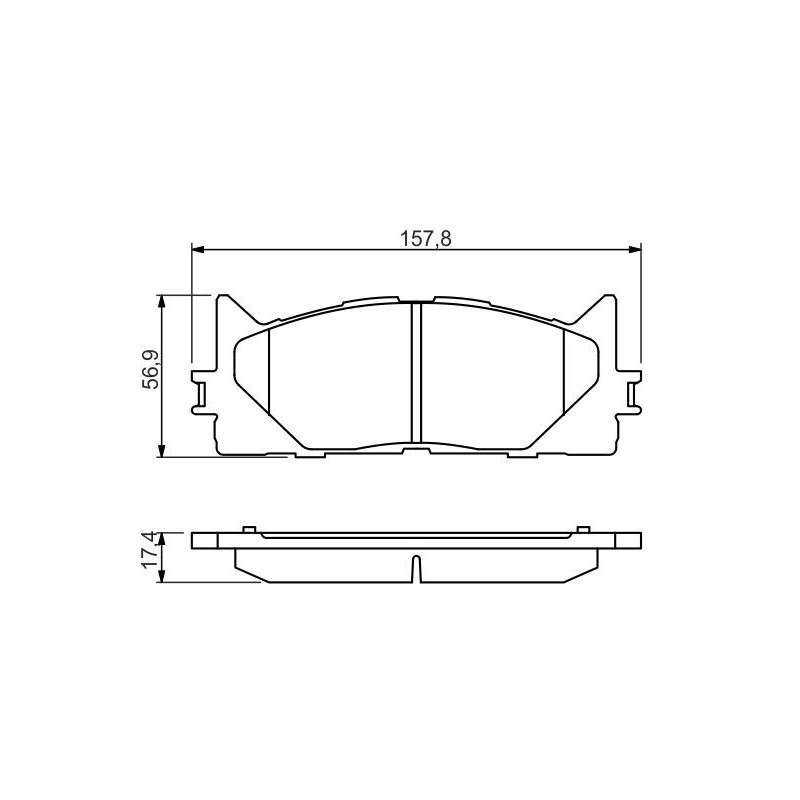Jeu de quatre plaquettes de frein à disque BOSCH