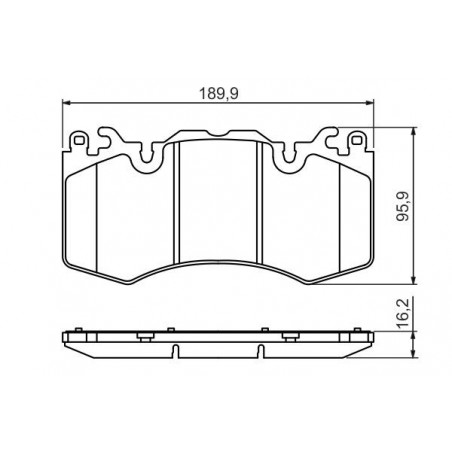 Jeu de quatre plaquettes de frein à disque BOSCH