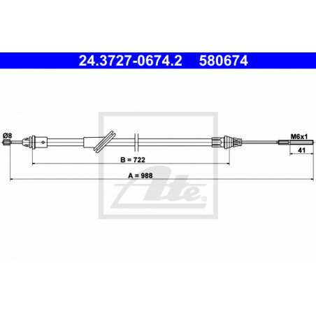 Câble de frein à main ATE
