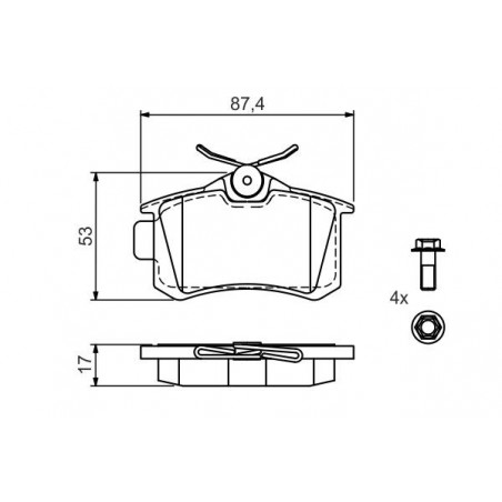 Jeu de quatre plaquettes de...