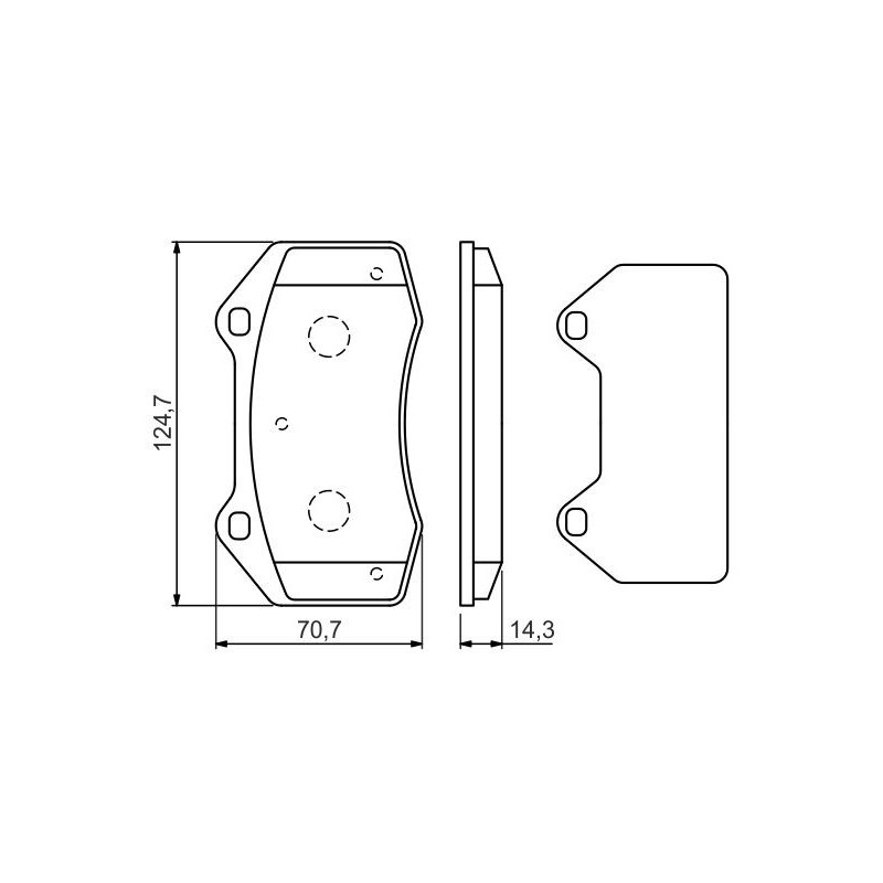 Jeu de quatre plaquettes de frein à disque BOSCH