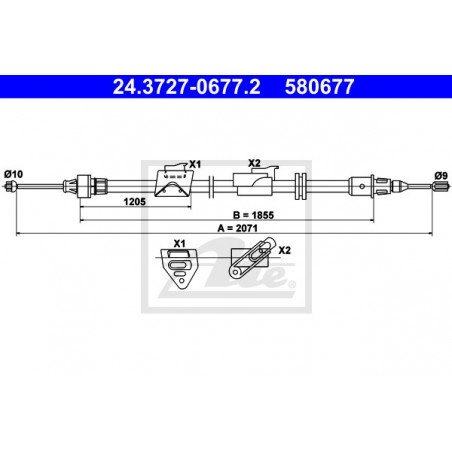Câble de frein à main ATE