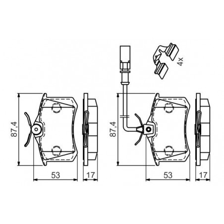 Jeu de quatre plaquettes de...