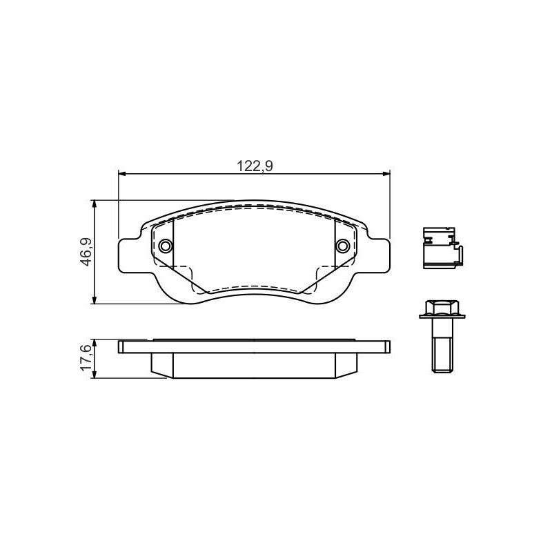 Jeu de quatre plaquettes de frein à disque BOSCH