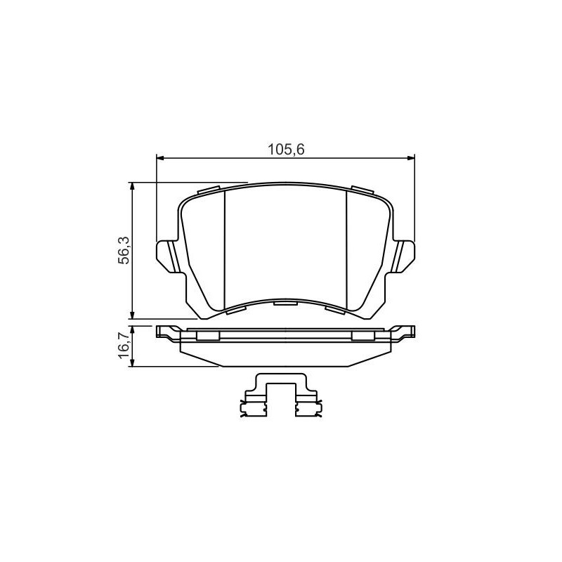 Jeu de quatre plaquettes de frein à disque BOSCH