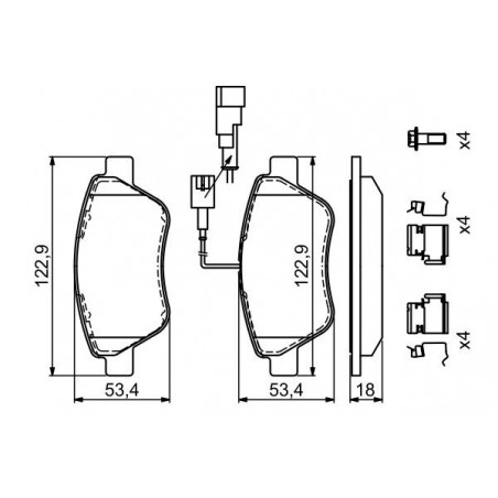 Jeu de quatre plaquettes de...