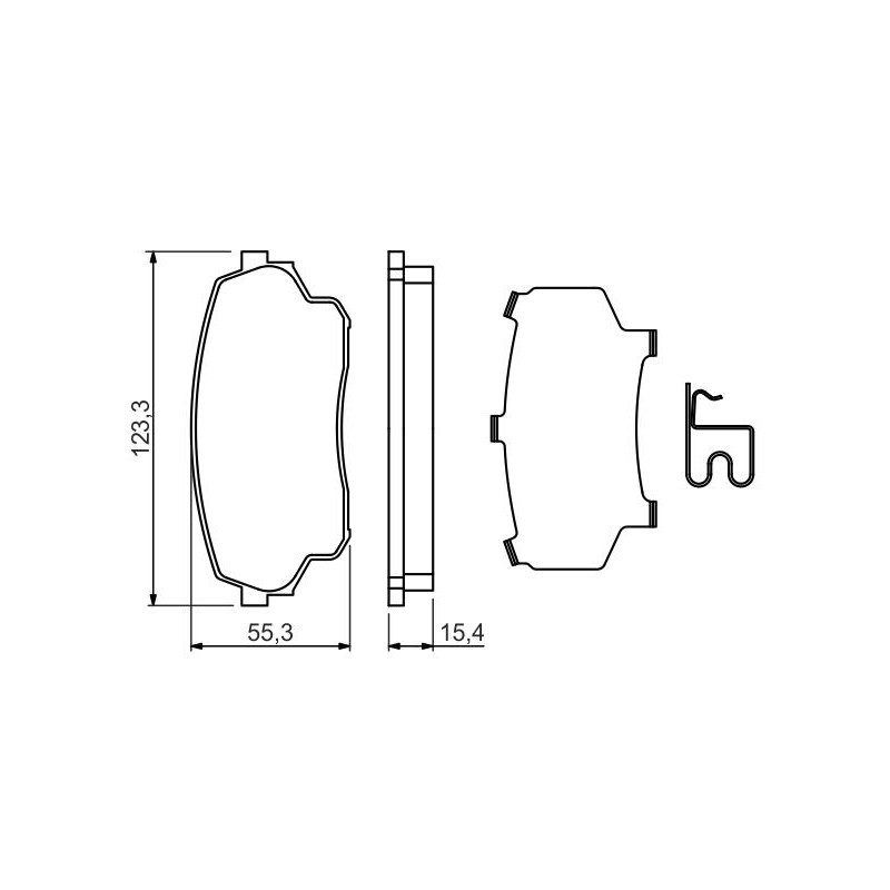 Jeu de quatre plaquettes de frein à disque BOSCH