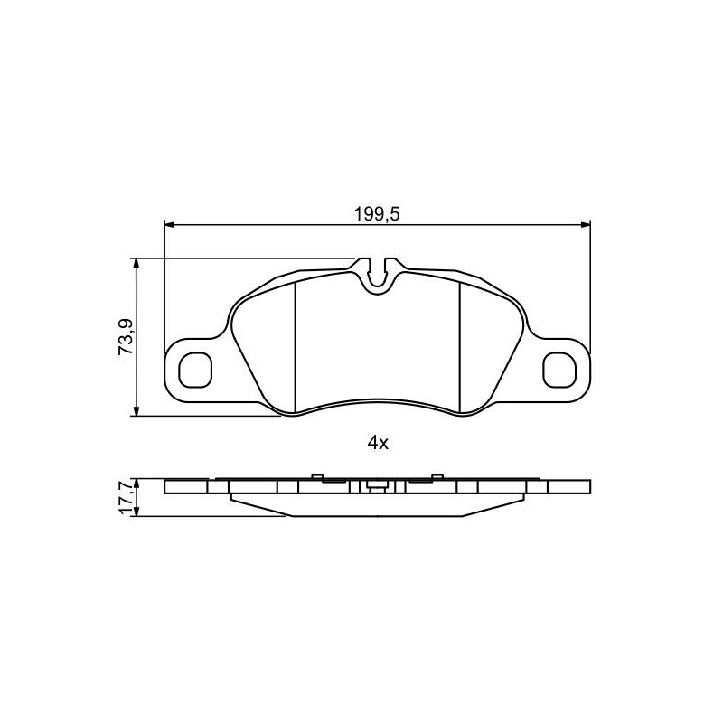 Jeu de quatre plaquettes de frein à disque BOSCH