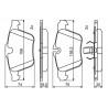 Jeu de quatre plaquettes de frein à disque BOSCH