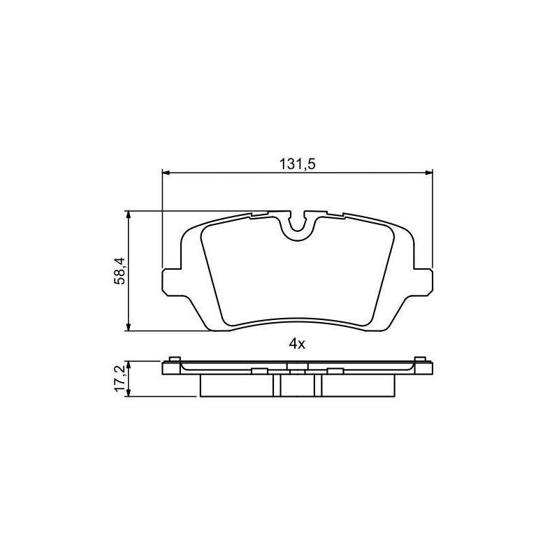 Jeu de quatre plaquettes de frein à disque BOSCH