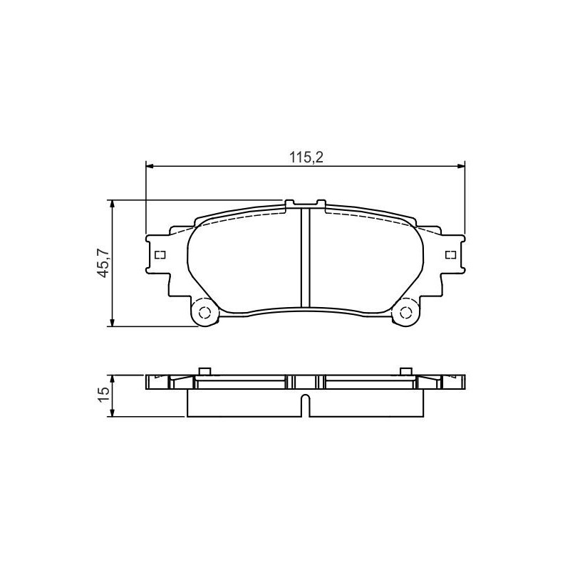 Jeu de quatre plaquettes de frein à disque BOSCH