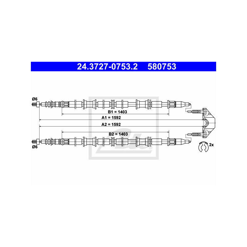 Câble de frein à main ATE