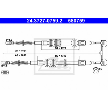 Câble de frein à main ATE