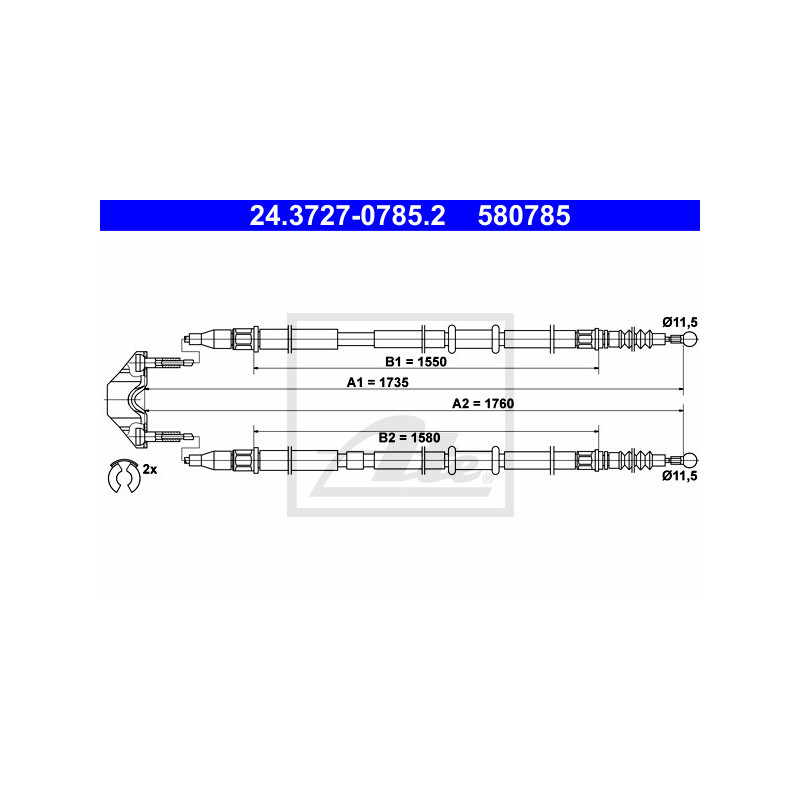 Câble de frein à main ATE