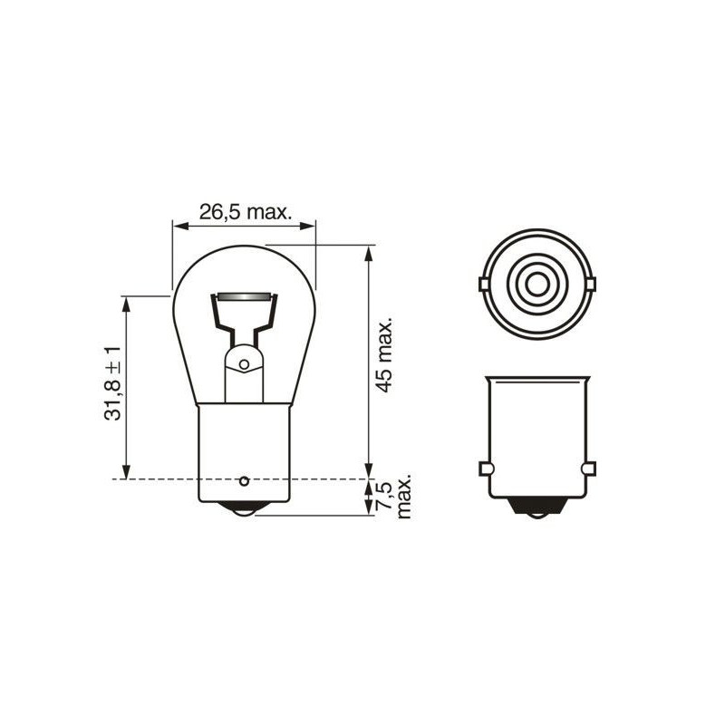 Ampoule (feu arrière / feu clignotant) BOSCH