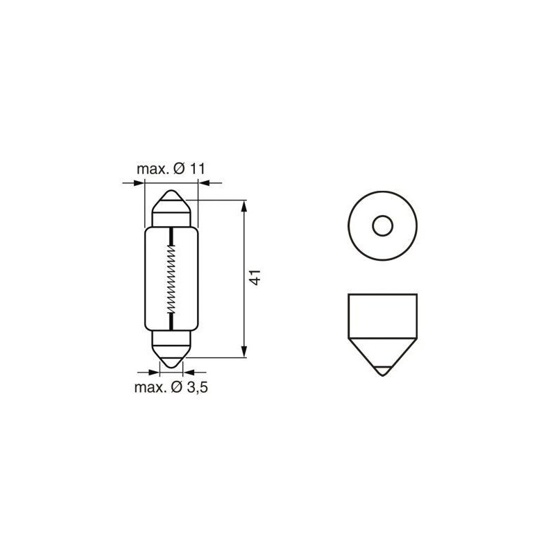 Ampoule (feu éclaireur de plaque) BOSCH