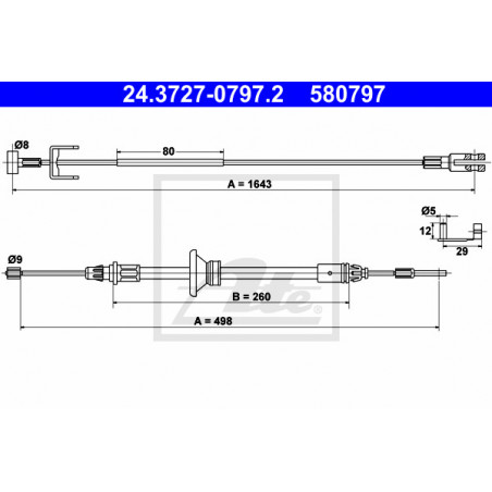 Câble de frein à main ATE