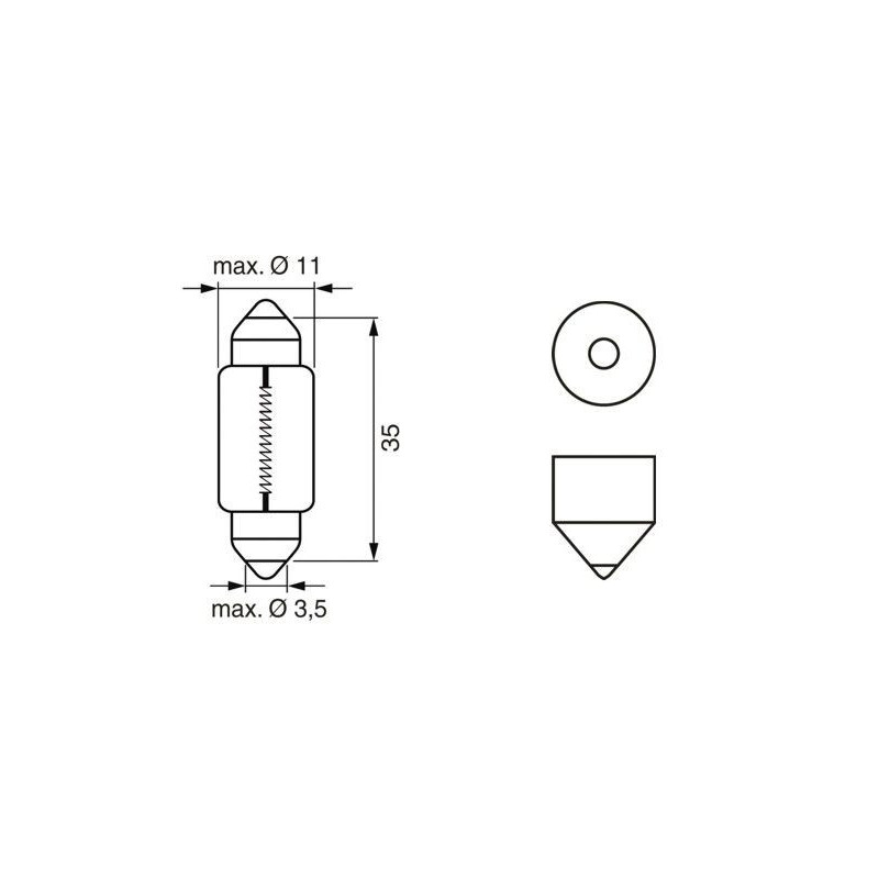 Ampoule (feu éclaireur de plaque) BOSCH