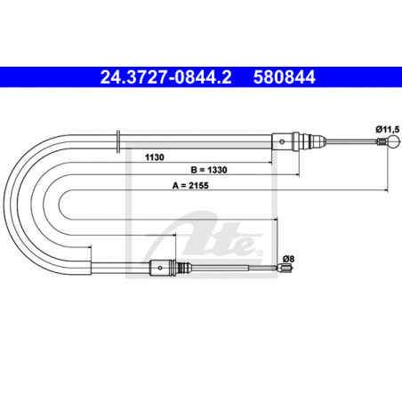 Câble de frein à main ATE